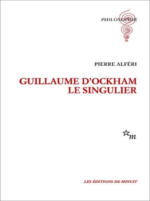 cover image of Guillaume d'Ockham. Le singulier